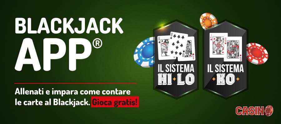 Casino2K Blackjack App®: software conteggio carte e strategia di base