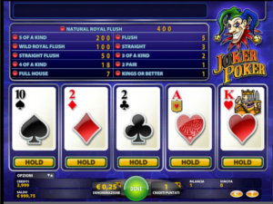 il videopoker Lottomatica il videopoker di Lottomatica
