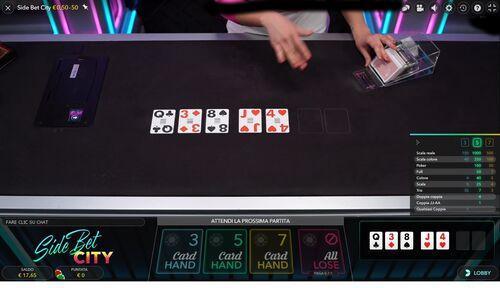 Side bet city 5 card hand