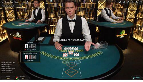 poker 3 carte showdown