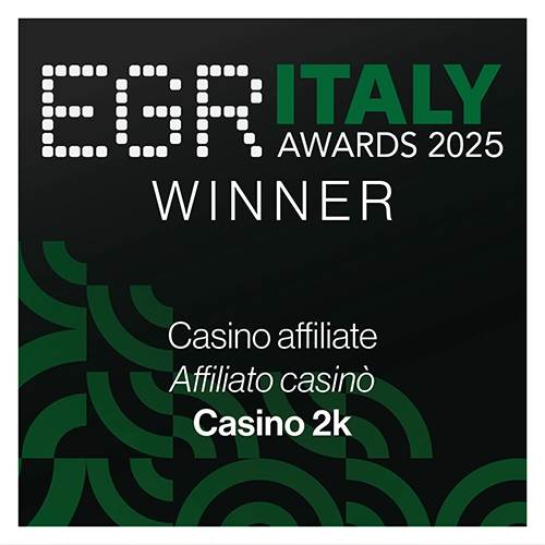 Casino2k - Vincitore EGR Italy Awards 2025 Affiliate of the Year