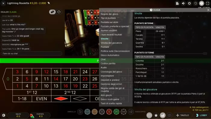 Lightning Roulette Italiana