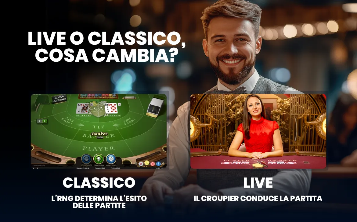 Differenze tra baccarat live e classico