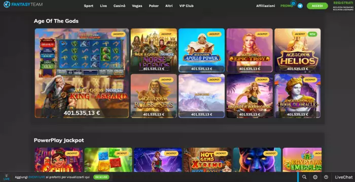 Recensione FantasyTeam | Bonus benvenuto fino a 550€ + 20€ gratis