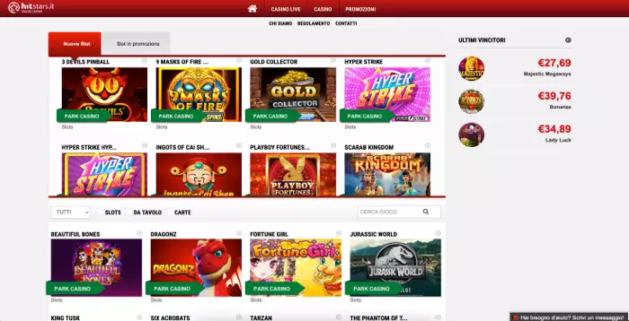 Hitstars, il casinò Perla di Nova Gorica online