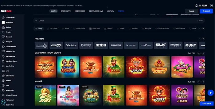 Netbet Casino Recensione + 200€ gratis + 100% fino 1000€
