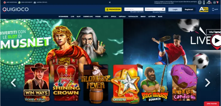 QuiGioco Casino – 2750€ Bonus di Benvenuto, Bonus Gratis e Free Spins