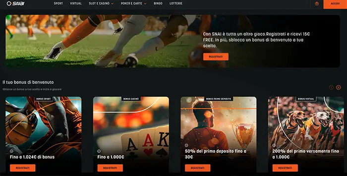 Recensione Snai Casino Online: 200% fino a 2.000€ + 1000€ gratis