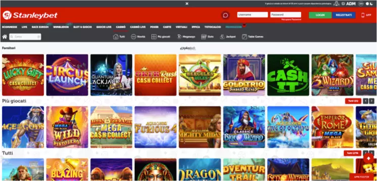 Casinò Stanleybet - Recensione 2025 - 3007€ bonus benvenuto