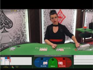 il gioco del punto banco LIVE